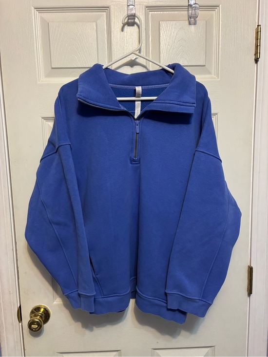 lululemon athletica Tops - Women’s Lululemon Thick Fleece Half-Zip in Wild Indigo - M/L